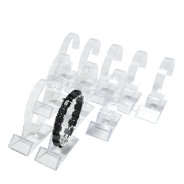 Wholesale 15Pcs Acrylic Bracelet Display Rack Clear Rotating Watch Bangle Chain Organizer Storage Display Collar Holder Stand Free Shipping