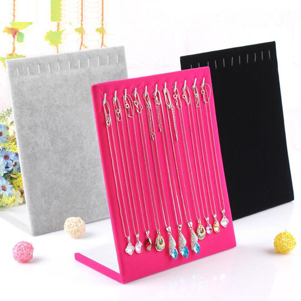 High Quality L Shape Necklace Display Shelf Pendant Holder Hook Necklaces Display Rack Bracelet Stand Factory 3 Colors