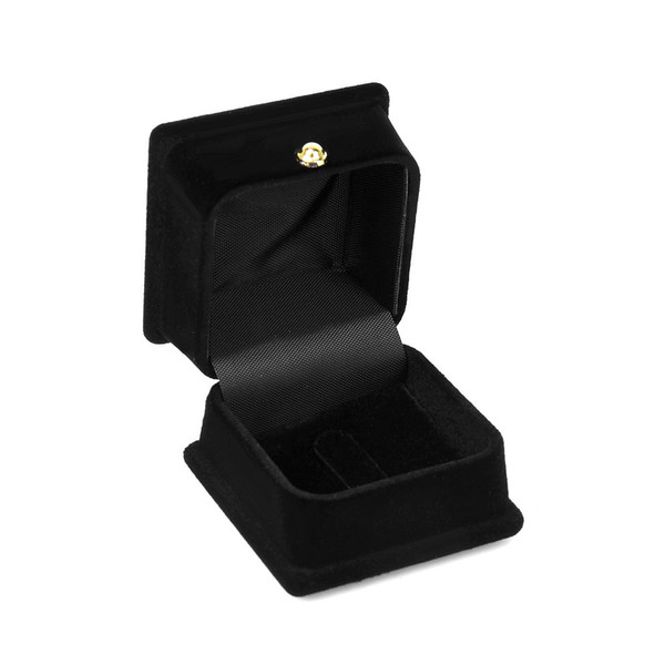 Ring earrings box jewelry box of Organizer exhibition of jewelry - black