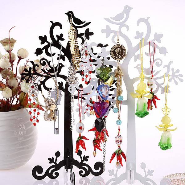 Tree Bird Display Stand Bracelet Chain Watch T-Bar Rack Jewelry Hard Display Stand Holder Jewelry Organizer Hard Display Stand