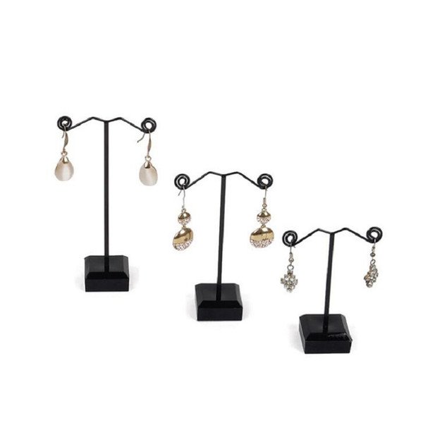 Black Acrylic Metal Tree Stud Earring Jewelry Display Rack Stand Organizer brooches Ornament Holder Hook Hanger Counter Case