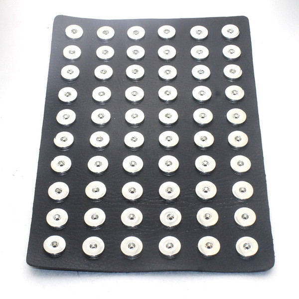 Noosa Snap Button Jewelry 12mm 18mm Snap Button Display 10 Colors Black Leather Snap Display for 60 PCS Jewelry Display Holder