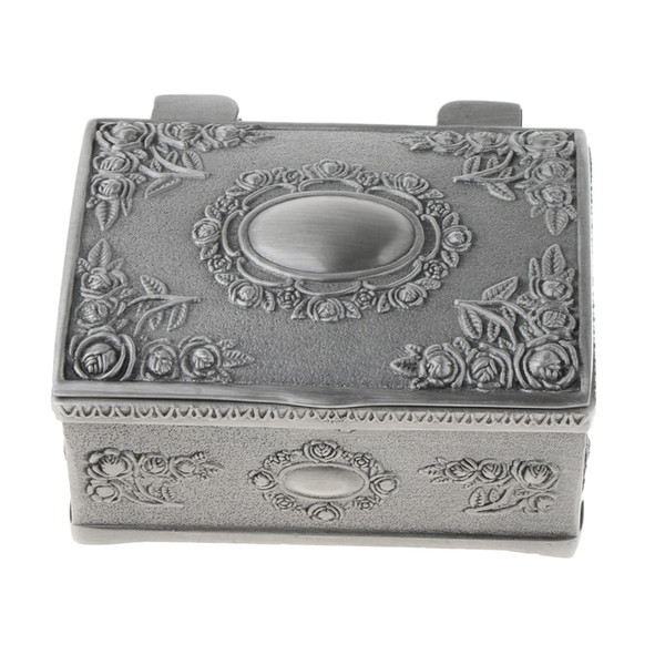 Vintage Flower Sculpture Trinkets Chest Jewelry Box Organizer for Birthday Anniversary Mother's Day Valentine's Day Gift