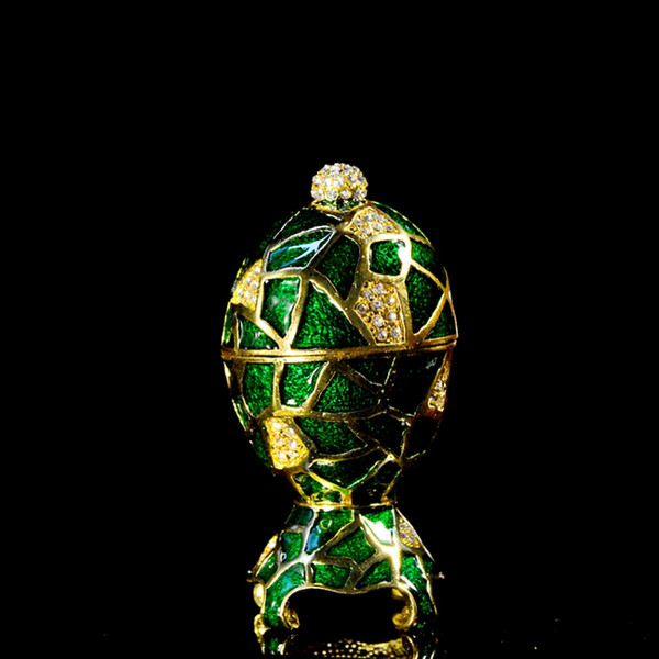 wholesale New Arrival Green Faberge Egg Collection for Jewelry Box