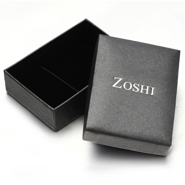 ZOSHI Black Square Sharp Earring Ring Necklace Gift Box Wedding Ring Jewelry Display Packaging Organizer Storage For Engagement