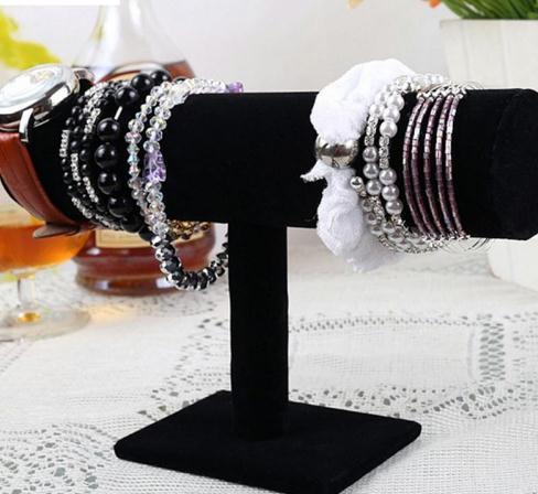 New Rose/Red/Black Velvet Bracelet Chain Watch Rack Jewelry Hard Display Stand Holder Jewelry Organizer Hard Display Stand