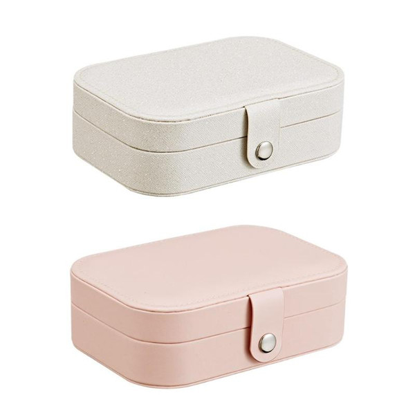 2 Colors Velvet Jewelry Display Earrings Plate Jewelry Box Protable Leather Earrings Ring Multi-function Storage Box