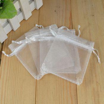 Jewelry Packaging Fashion Desgin Wholesale Lot 100pcs White Silk Wedding Gift Jewelry Bag Pouches Bag03