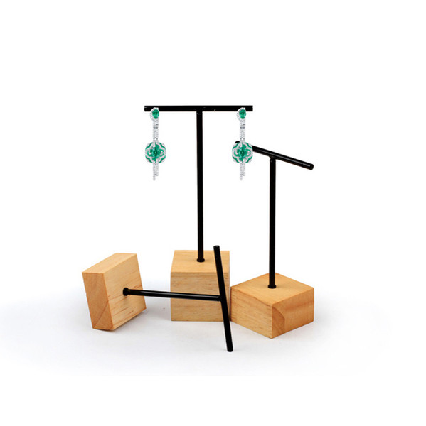 Jewelry Earring Display Stand Metal Cross Crafts Fair Trade Show Kiosk Presentation Prop Stud Dangling Earrings Displays Holder Set of 3 pcs