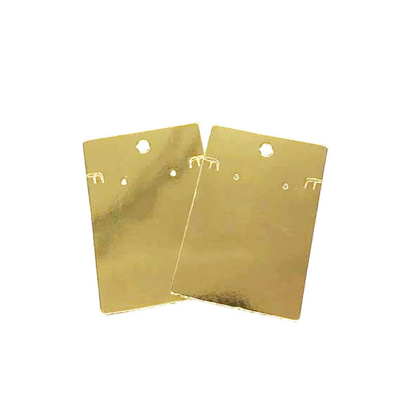 New Arrived 50pcs/lot Luxury Gold Paper Earring Cards Hang Tags 6x9cm Jewelry Ear Stud Earring Necklace Packaging Display Cards