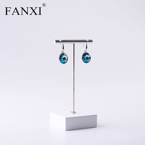 6 PCS/LOT Metal T bar Earrings Display Rack Stand Women Jewelry Display Holder Exhibitor Showcase Jewelry Organizer