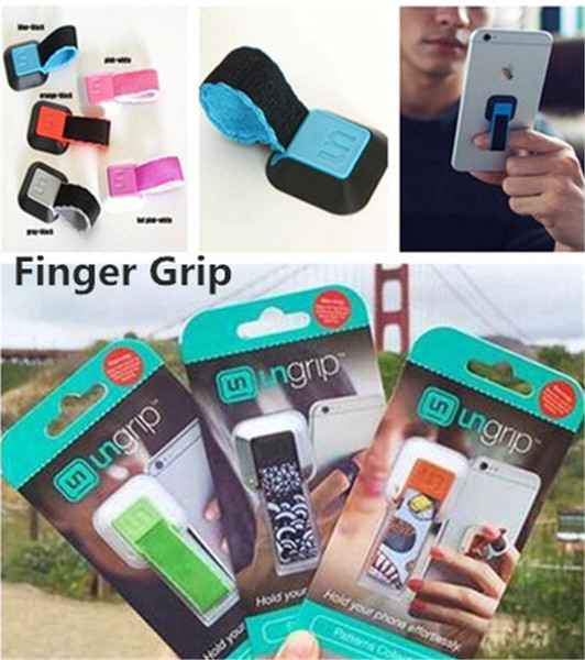 New Universal Ungrip phone Holder Mobile Phone Ring Finger Stand Lazy Stent UN Grip Phone Buckle Ring Holders for iphone 6 7 8 plus S8 Ipad