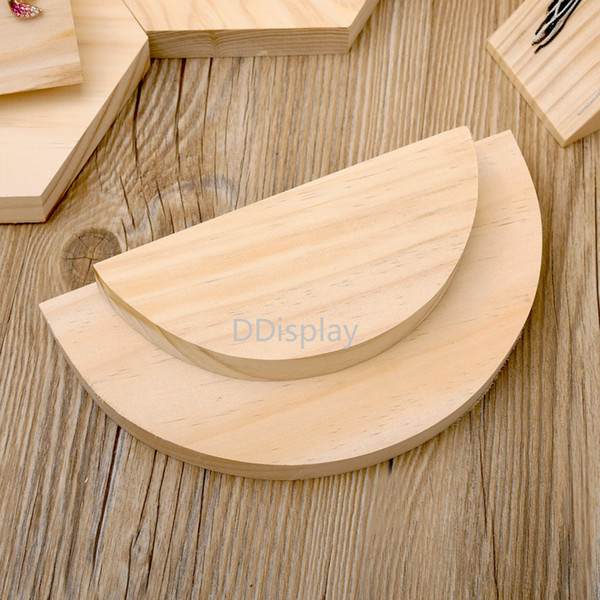 [DDisplay] Creative Semi-circular Necklace Jewelry Display Natural Solid Wood Pearl Brooch Jewelry Tray Muji Style Ring Window Display