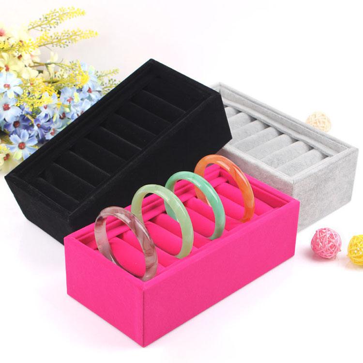 Single-Row 8 Booth Bracelet Tray Upscale Velvet Ring Holder Bracelet Holder Ring Display Box