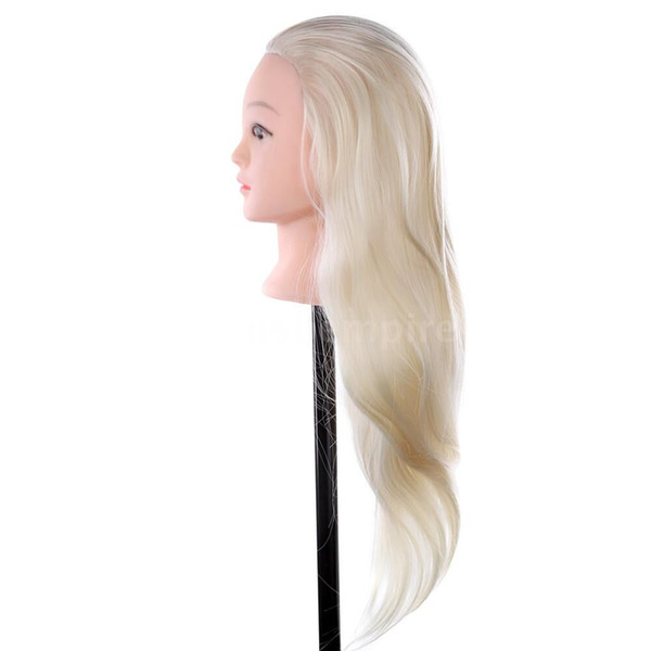 Long Hair Mannequin Head 22 Inch Hairdressing Training Head Model Mannequin for Salon Practice with Clamp