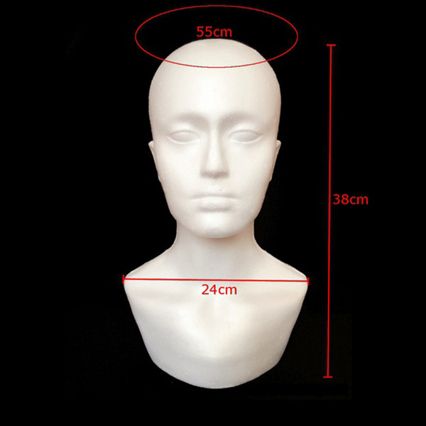 NOCM-Foam Male Display Mannequin Head Dummy Wigs Hat Scarf Stand Model free shipping