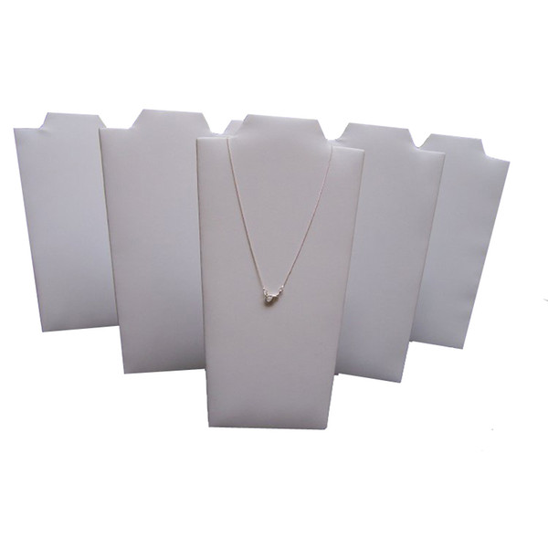 Jewelry Display Props White Leatherette Necklace Jewelry Stand Foldable Pendant Easel Holder