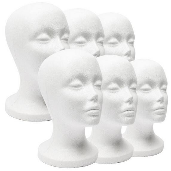 Styrofoam Foam Mannequin Model Head White Model Display Tool Wigs Hat Holder Woman 11 INCH Head