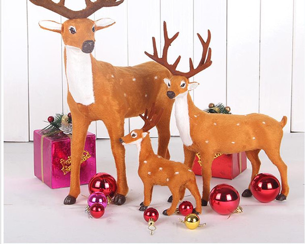 Christmas decorations simulation deer large sika deer Elk cart hotel set shop furnishing articles three size