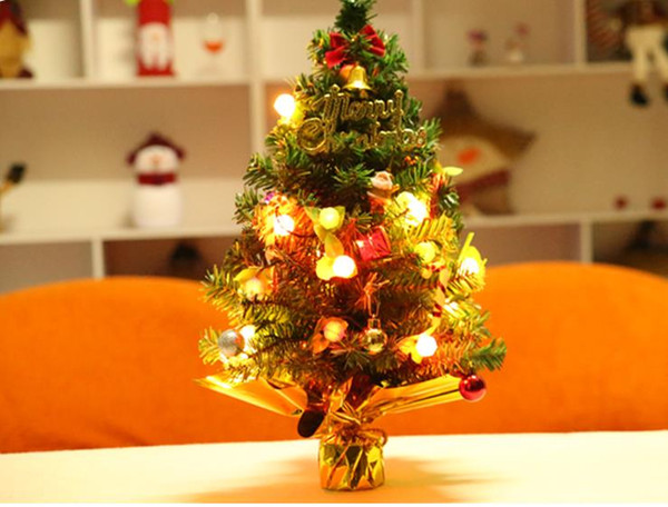 Christmas decorations 60 cm package encryption mini Christmas desktop furnishing articles small Christmas tree lights beautiful