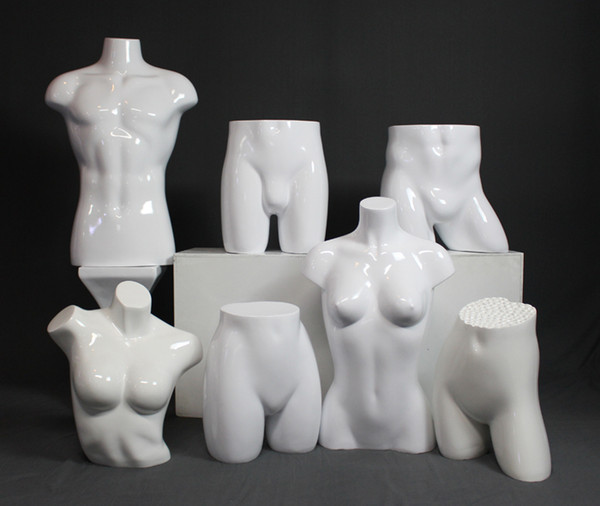 Fashionable Style Fiberglass Gloss White Mannequin Torso Model Torso Factory Direct Sell