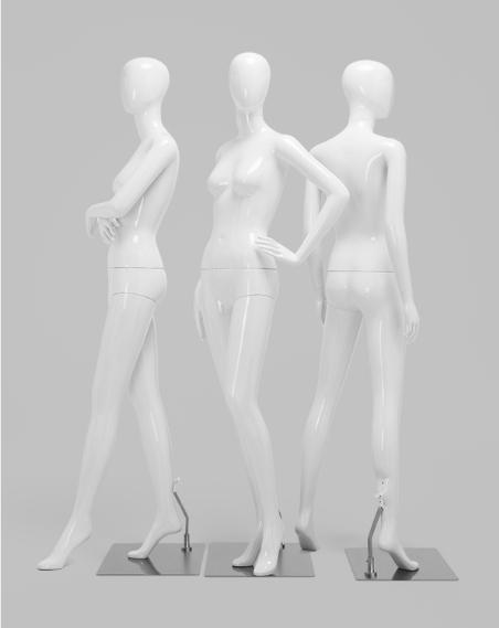 Fashion Style Gloss White Female Mannequin Women Model Customized On Sale