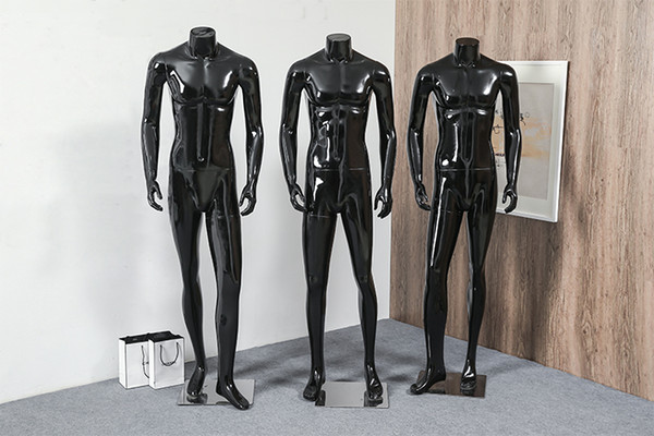 Good Looking Shiny Male Manican Black Color Mannequin On Sale