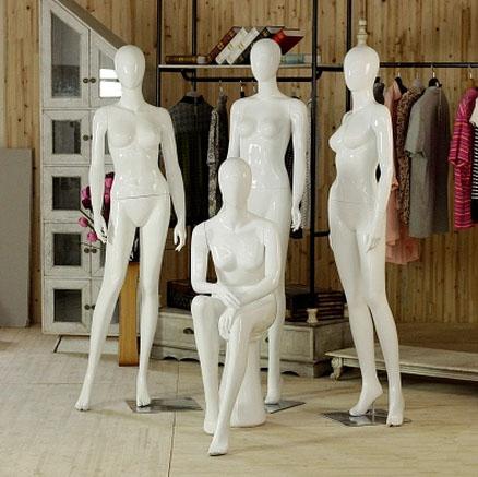 High Quality Best Fiberglass Full Body Mannequin Female White model On Show