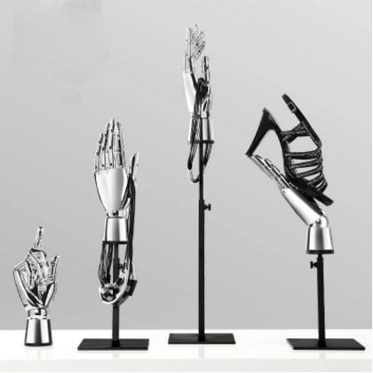 2018 New Arrival Fashion Mannequin Hand With Metal Base Hot Sale