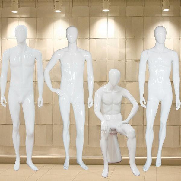 New Best Quality Full Body Model Male Mannequin Gloss White Manikin Made In China