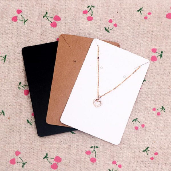 High Quality 6x9cm Kraft Jewelry Cards Paper Earrings Card Necklace Display Packaging Card Tags