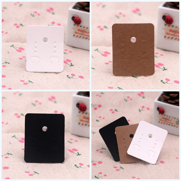 Custom-Made Earrings Cards Eco Friendly Ear Nail Card 3.8*4.8CM Blank Jewelry Accessories Kraft Paper Color White Black Hot Sale 0 06gsE1