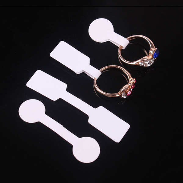 Kraft Paper Jewelry Label Price Stickers Tags, Ring Necklace Blank Hang Tags, Jewelry Packaging & Display cards - white