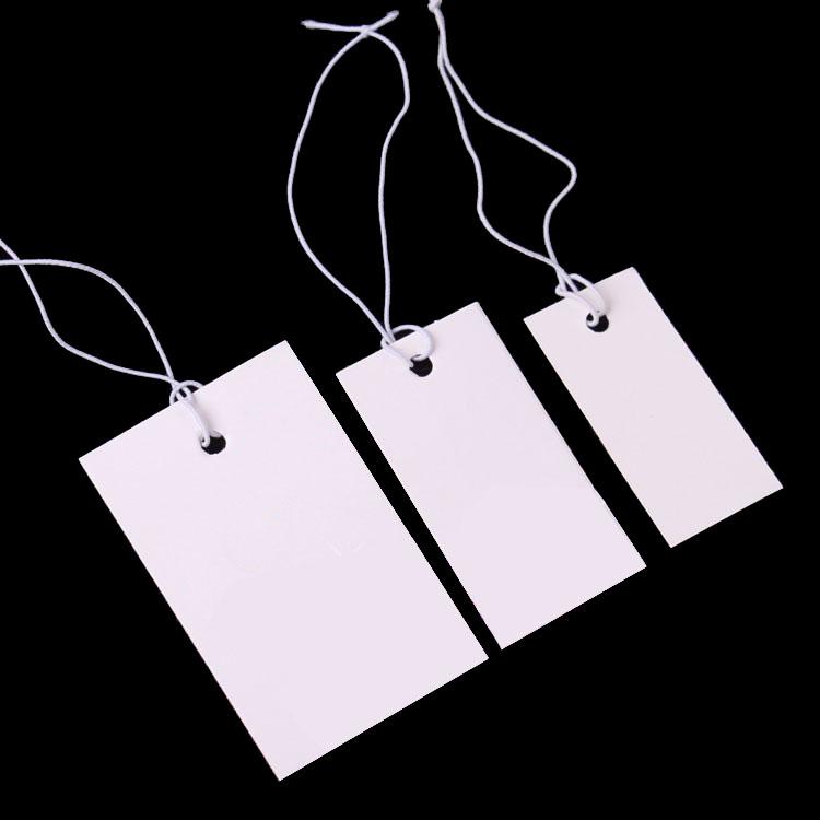 Blank Elastic Line Label Price Tag Jewelry Ornaments Brand Jewelry Card Price Tags 1.7*3.5cm,2*4cm,3*4.8cm