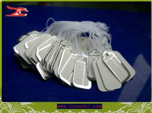 Jewelry Display 500 pieces Tie-on PRICE TAG silver golden label paper price label with string free shipping