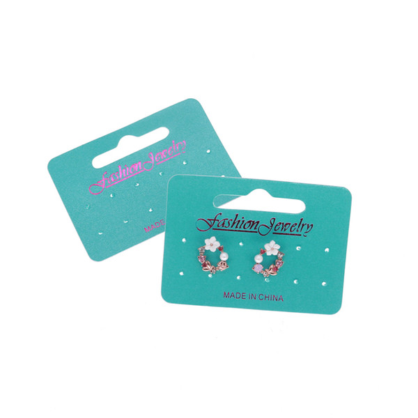 New Fashion Earring tag Card Earring Card 5*7cm/7*4.8cm Custom Logo cost extra 100pcs earring card Jewelry display packaging