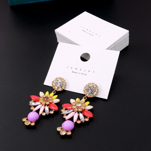 Nice Arrive 500pcs 6*8cm cheap and High Quality Jewelry Earring Displaying Stud Card Hang Tags Price Label Tag