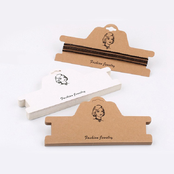 Kraft Paper Rectangle Paper Price Display Jewelry Brooch Pendant Necklace Bracelet Rings Hair Gifts Display Cards