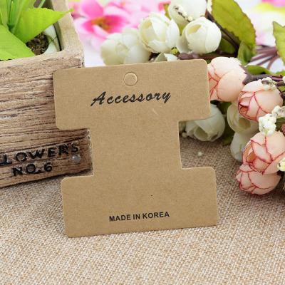 100 pcs/lot 7*7.5cm Kraft Paper Hair Clip Hair Band Card Display Cards Wedding Hair Accessories Jewelry Packaging Card Gifts