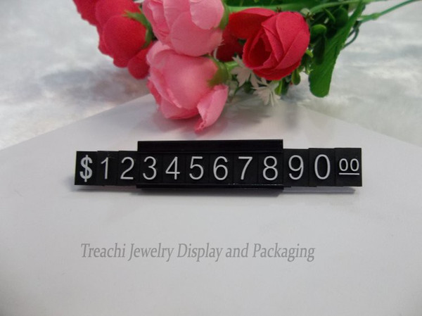 Wholesale 50pcs/lot Plastic U.S.Dallar Price Tags Counter Lable for Jewelry Stores Diamond Stores Gem Shop 10*2*2cm