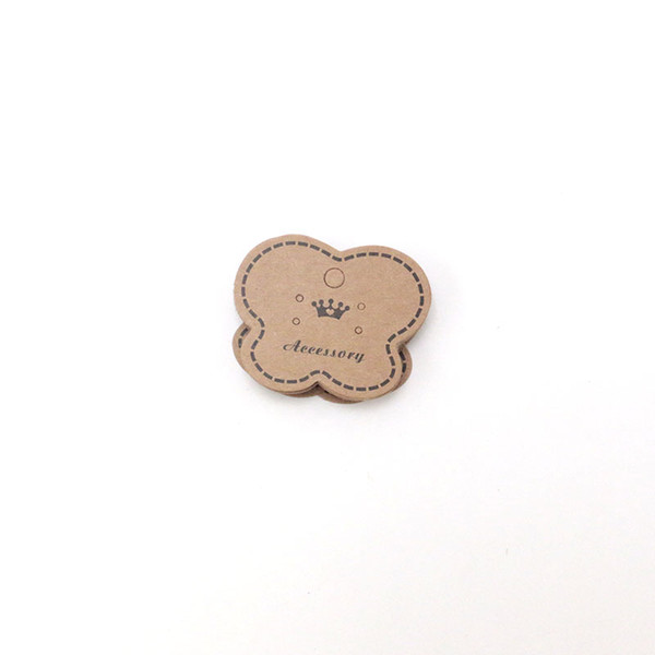 Hot Sale Heart Shape 5*4cm Kraft Paper Jewelry Earring Cards Wholesale 500PCS/lot Jewelry Display DIY Price Tags