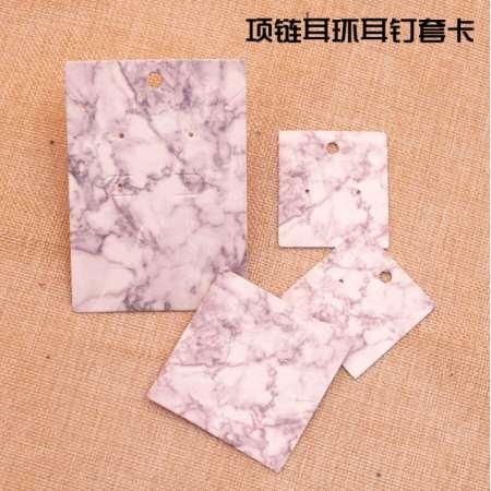 DIY handmade jewelry earring necklace packing card cute stud/drop earring display card 100pcs per lot simple marble line tags