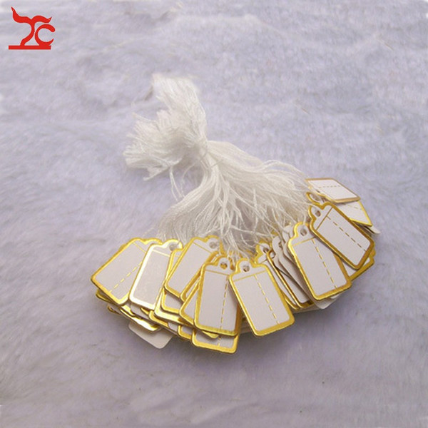 Jewellery Shop Tool Jewelry Display 200 pieces Small Tie-on PRICE TAG Gold Label Price Label for Jewelry Sales Free Shipping