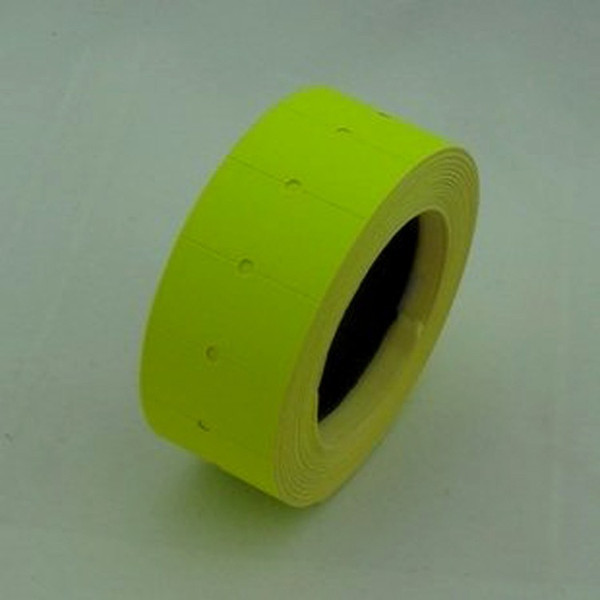 Retail Yellow 3 Rolls 1200pcs Price Tag Paper Price Label Refill Adhesive for MX-5500 Price Tag Gun Lableller