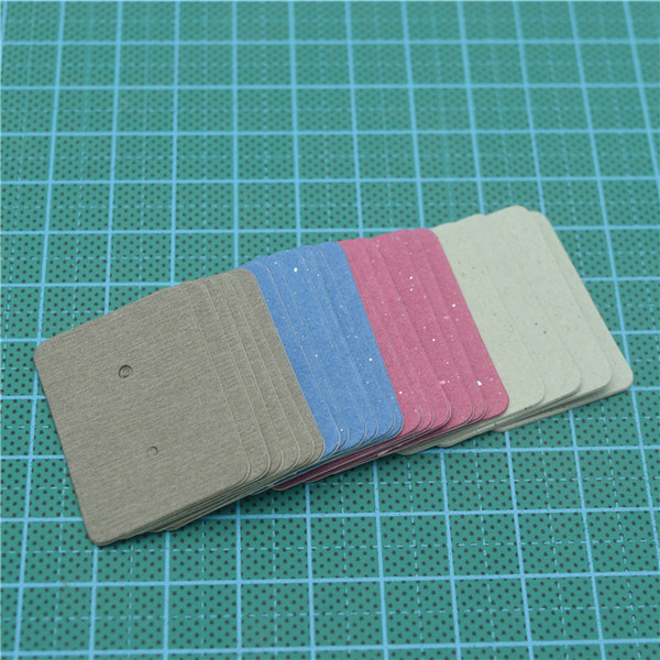 1000pcs 2.5x3.5 cm Colorful Kraft Paper Jewelry Packaging Card Earring Packing Card