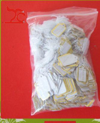 Wholesale Jewelry Display 500 pieces Tie-on PRICE TAG Gold Label Price Labels For Jewelry Shop Ring Bracelet Bangle Necklace Free Shipping