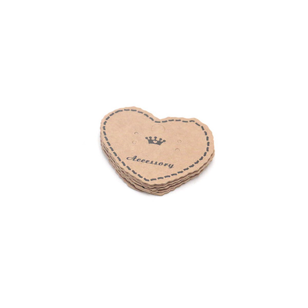 Hot Sale 5*4CM Jewelry Earring Kraft Paper Cards Wholesale 200pcs/lot Popular Jewelry Display DIY Price Tags can Customed LOGO