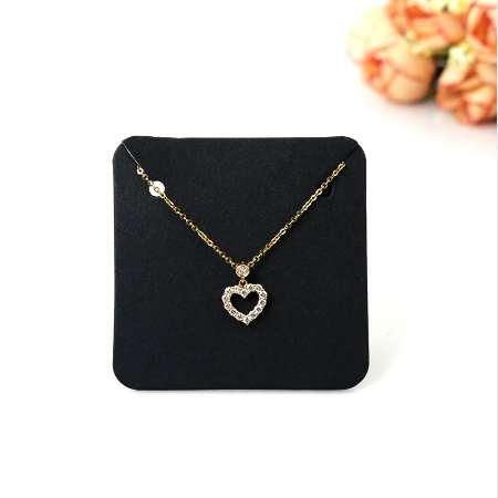 50PCS 5x5cm Blank Kraft Paper Jewelry Display Necklace Cards Hang Favor Label Tag For Jewelry Making Diy Accessories Wholesale