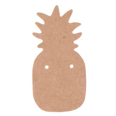 100 Pieces Kraft Paper Pineapple Cat Life Tree Earring Display Tags Cards Jewellery Holder Gift Shop Tags Cards