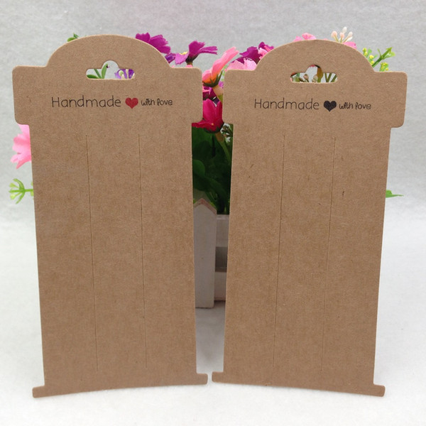 100pcs/lot 16*8cm brown/Black/ Purple Kraft Paper hair clip card Jewelry Display Cards Hair Accessory Cards free shipping